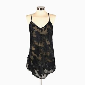 Vintage California Dynasty Black Floral Camisole